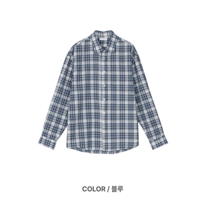 LMN Royal Ice Linen Pastel Checkered Shirt (2 colors)