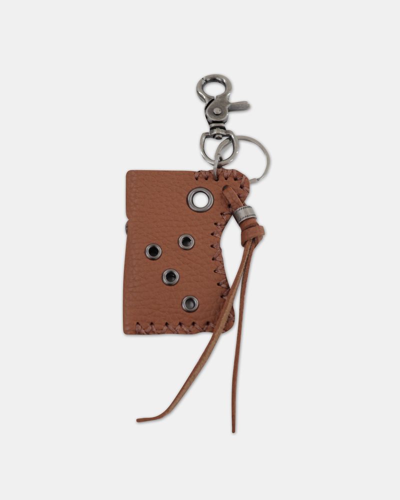 Kuhing Eyelet Stitch Leather Carabiner