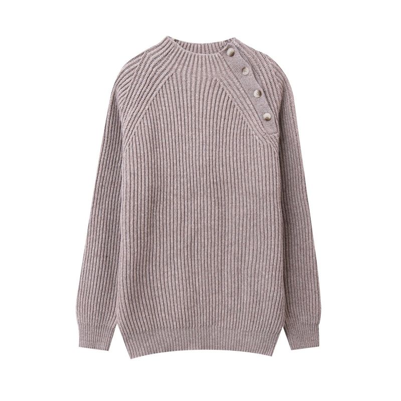 Side Mock Cash Knit 5C