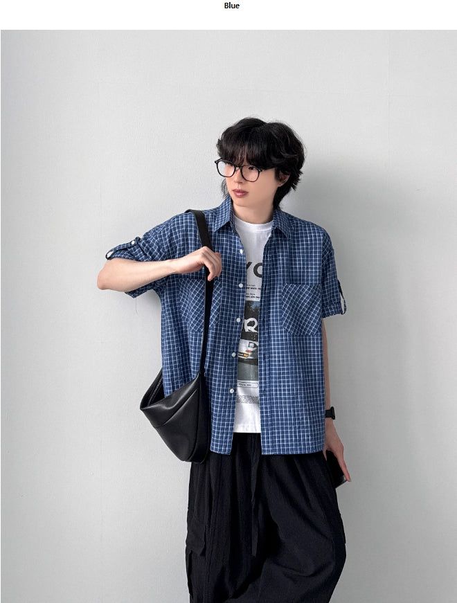 YOURNUS(ユアナス)の「Mesia Turn-up Check Shirt(Tops)」