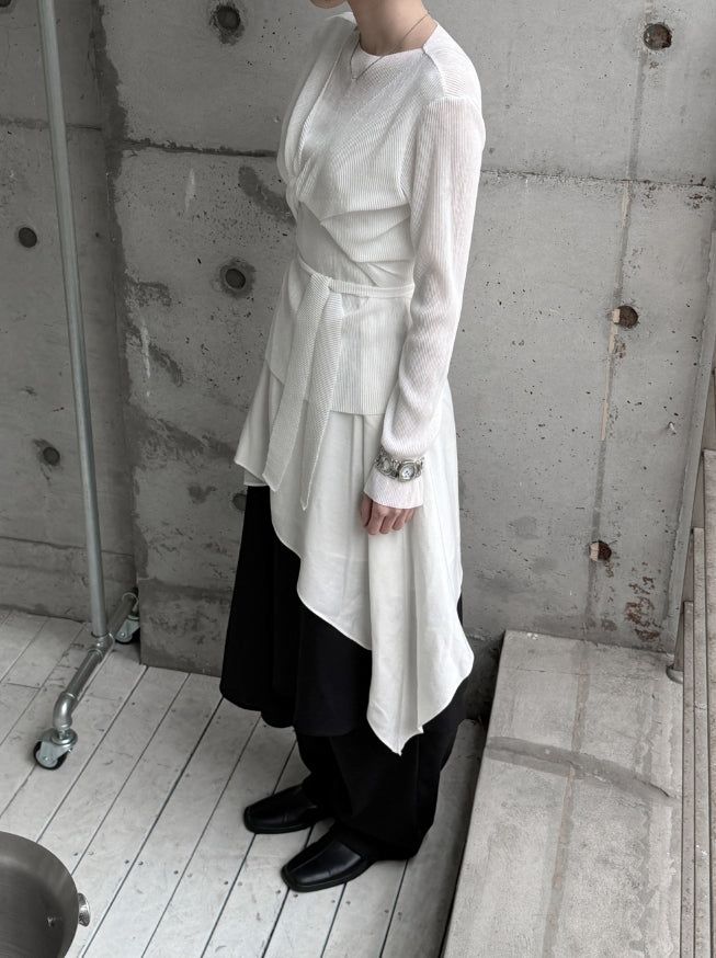 Celer Layered Unbalanced Chiffon One Piece