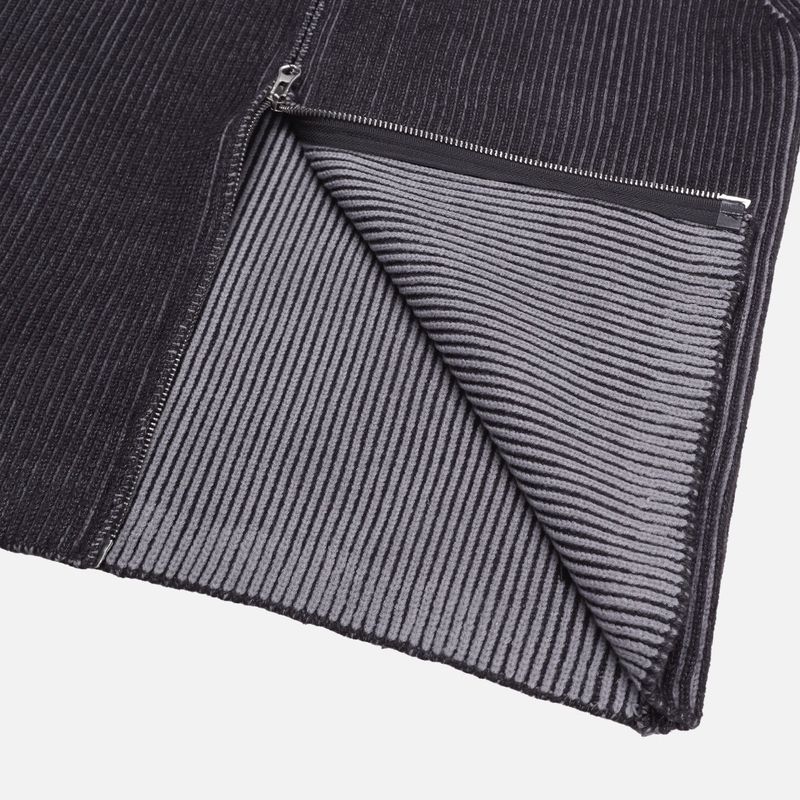 Fog lip zip-up knitwear