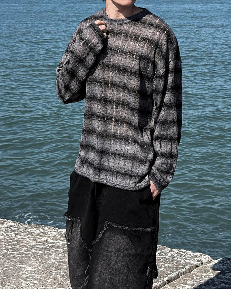 Ruin See-Through Stripe Knit