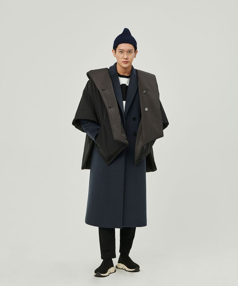 WOOL LONG COAT_NAVY