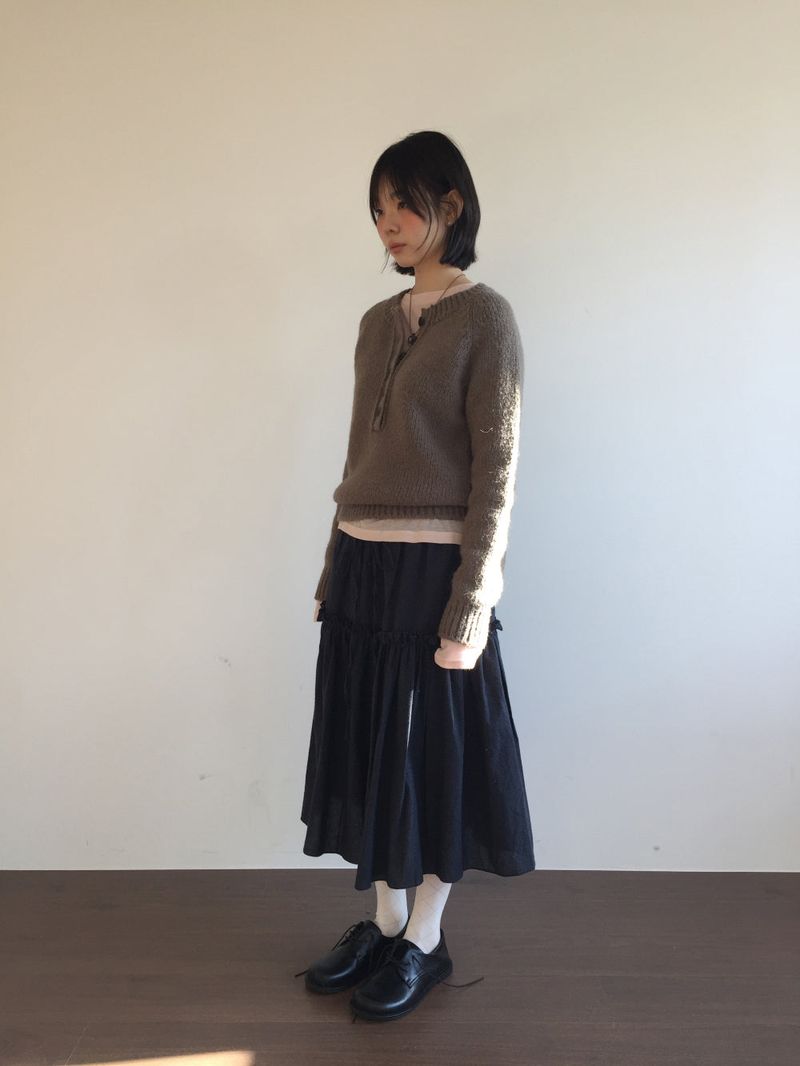 Romantic check frill skirt (2color)