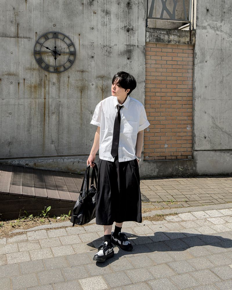 Kai Twin-Tuck Bermuda Slacks