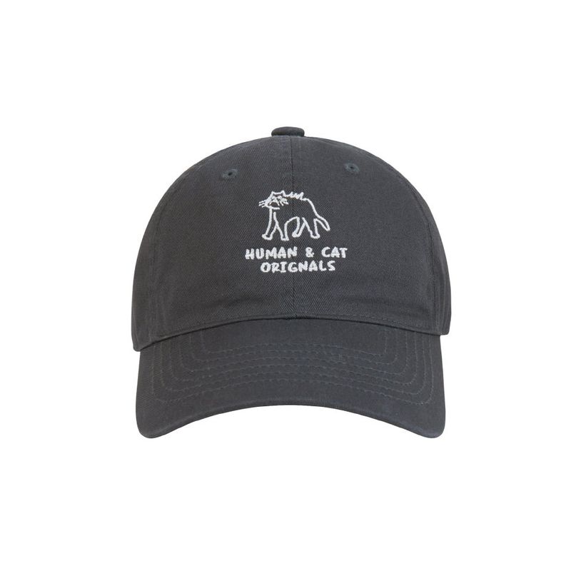SURPRISE CAT BALL CAP_CHARCOAL