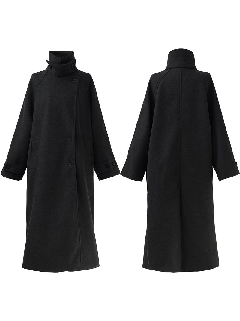city high neck long coat (2color)