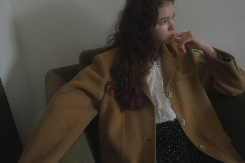 Daddy handmade half coat_camel