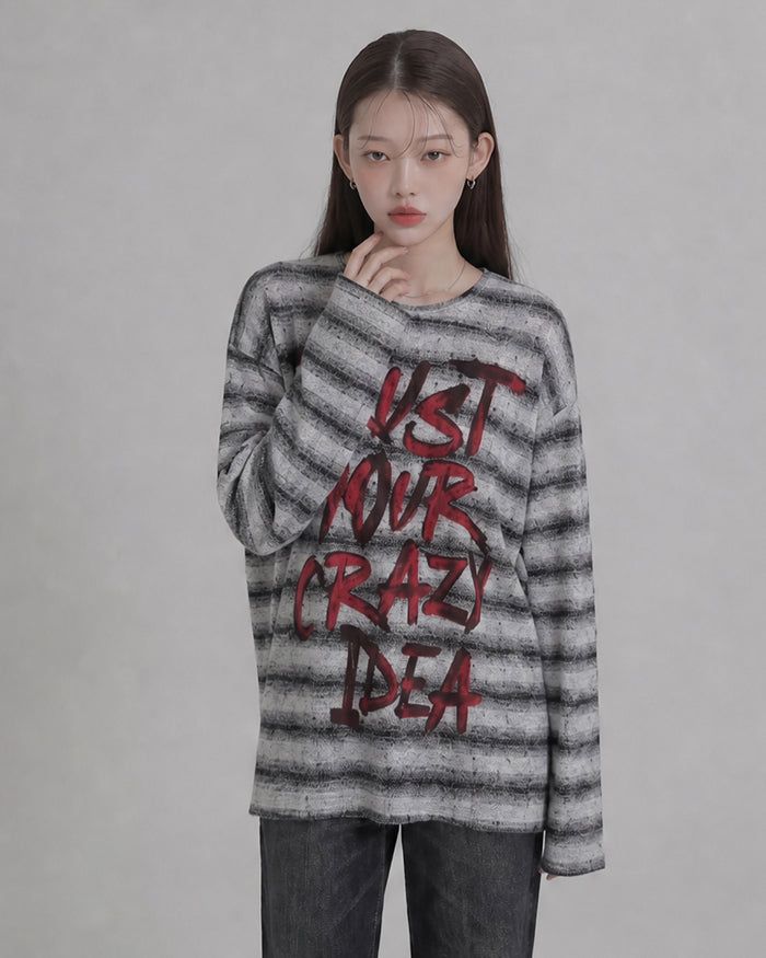 KIXI（キッシー）の「(UNISEX)トラスト ストライプ ニット（トップス）」
