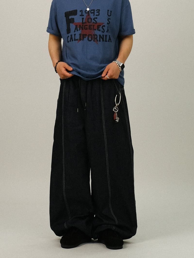 GN STAR Printing Back Bijo Denim Pants