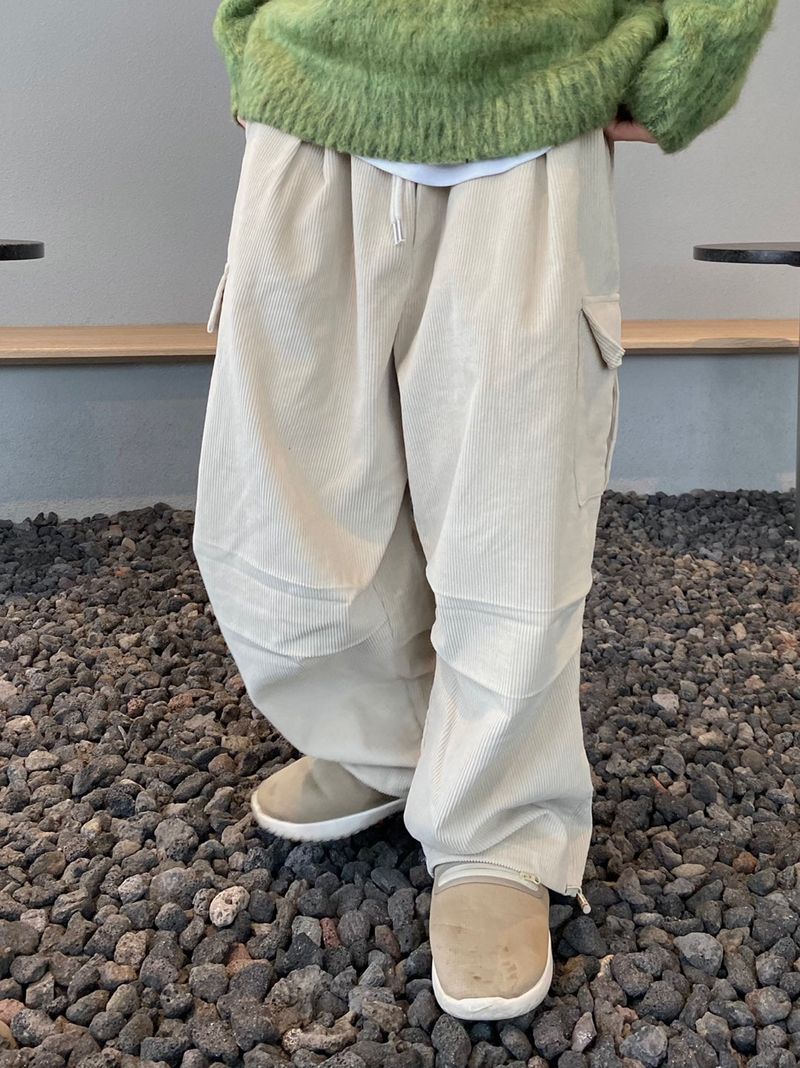 Golden String Cargo Balloon Pants 3C