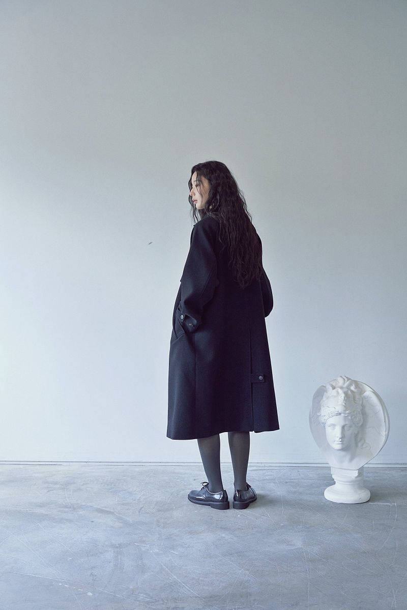PURE-WOOL 90 BALMACAAN COAT (Black)