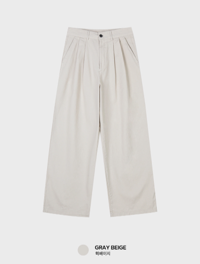 Look Mallet Classic Two-Tuck Cotton Wide Pants