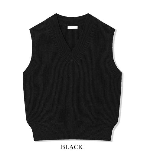 Benny wool V-neck knitwear vest