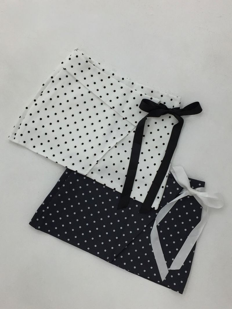 Dot Ribbon Strap Skirt