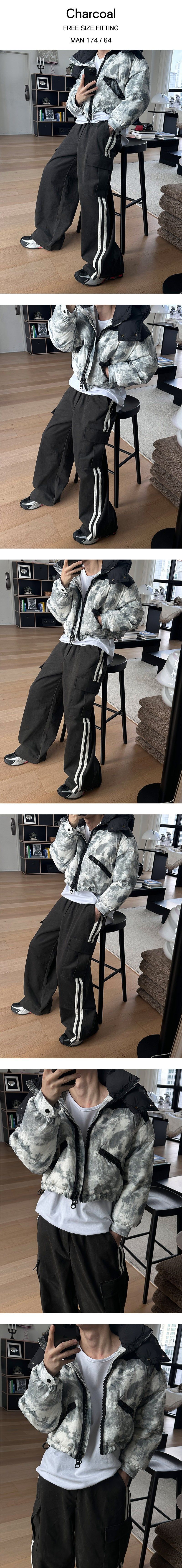 [Unisex] Track suede cargo pants(3color)