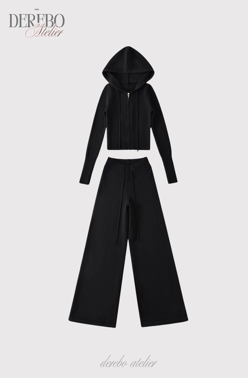 Cozy Knitwear Zip-up Training Set-up (PANTS)