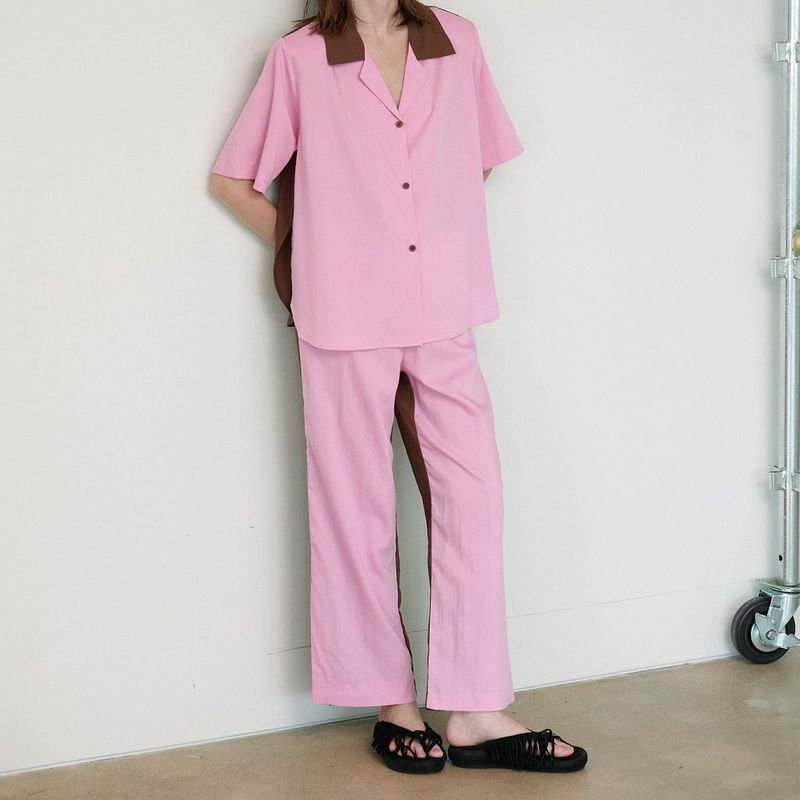 COLORED SHORT SLEEVED SHIRT, PINK