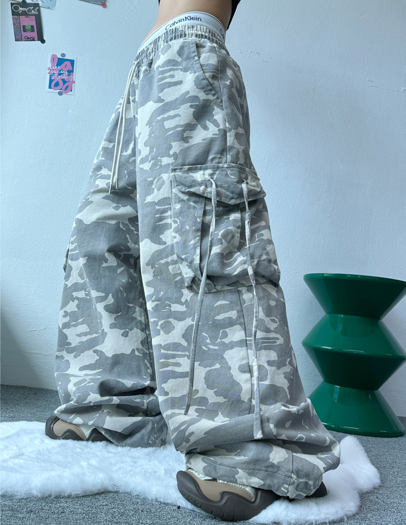 PIGMENT CAMO CARGO PANTS🩶🖤 - 2 COLORS