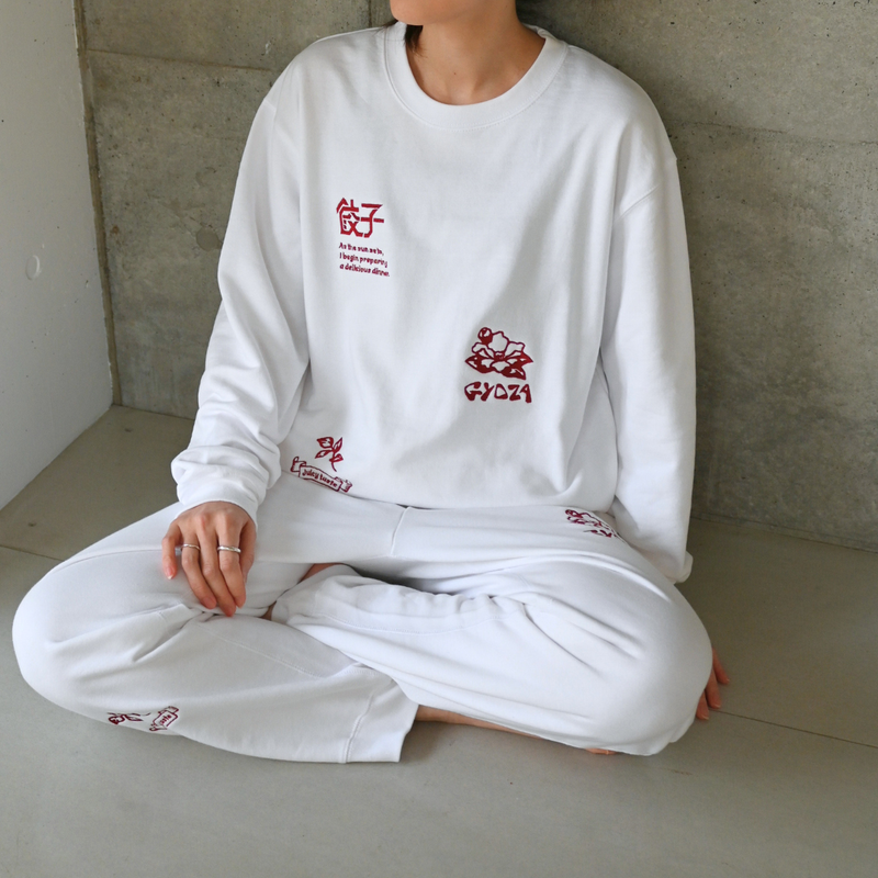 ふくだ餃子モチーフ刺繍 スウェット