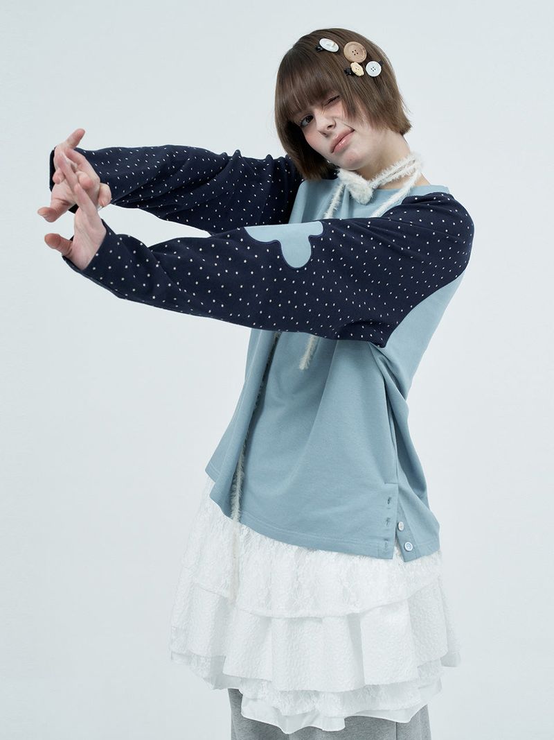 leo lace can-can skirt / white