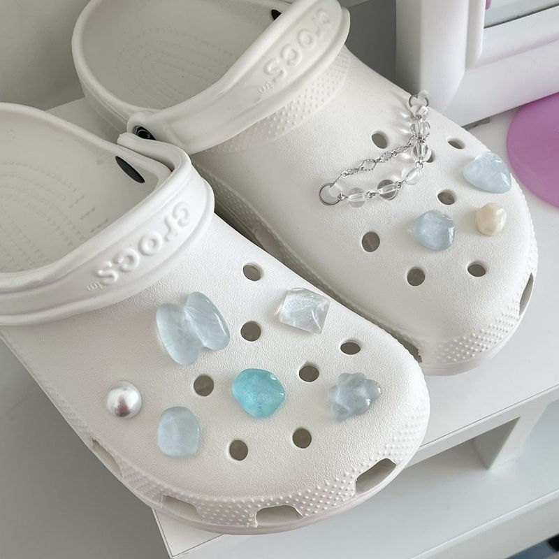 Ellebelle market（エルベルマーケット）の「[made]blue pearl pebble resin shoes charm set （Shoes）」