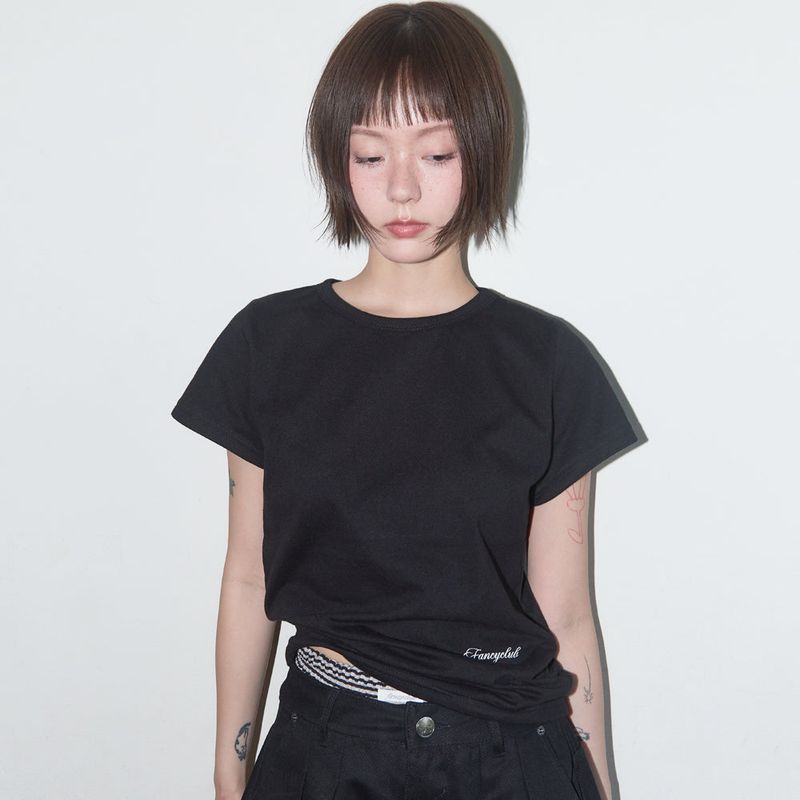 FANCY CLUB（ファンシークラブ）の「Rebirth Of Heaven Crop Tee (Black) F25QB135（Tops）」