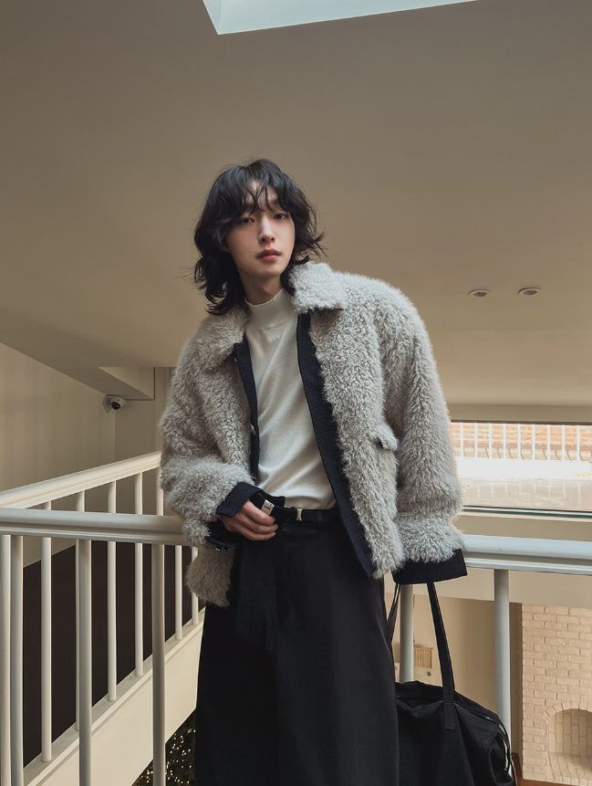Superior tweed fur jacket