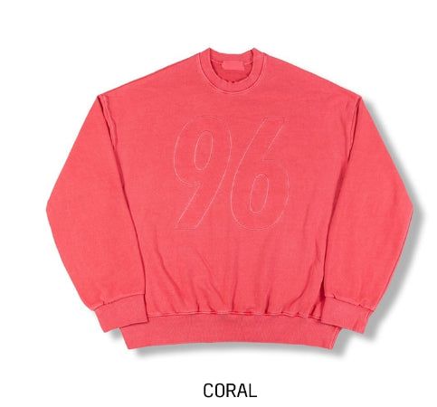 Pigment number patch sweatshirt