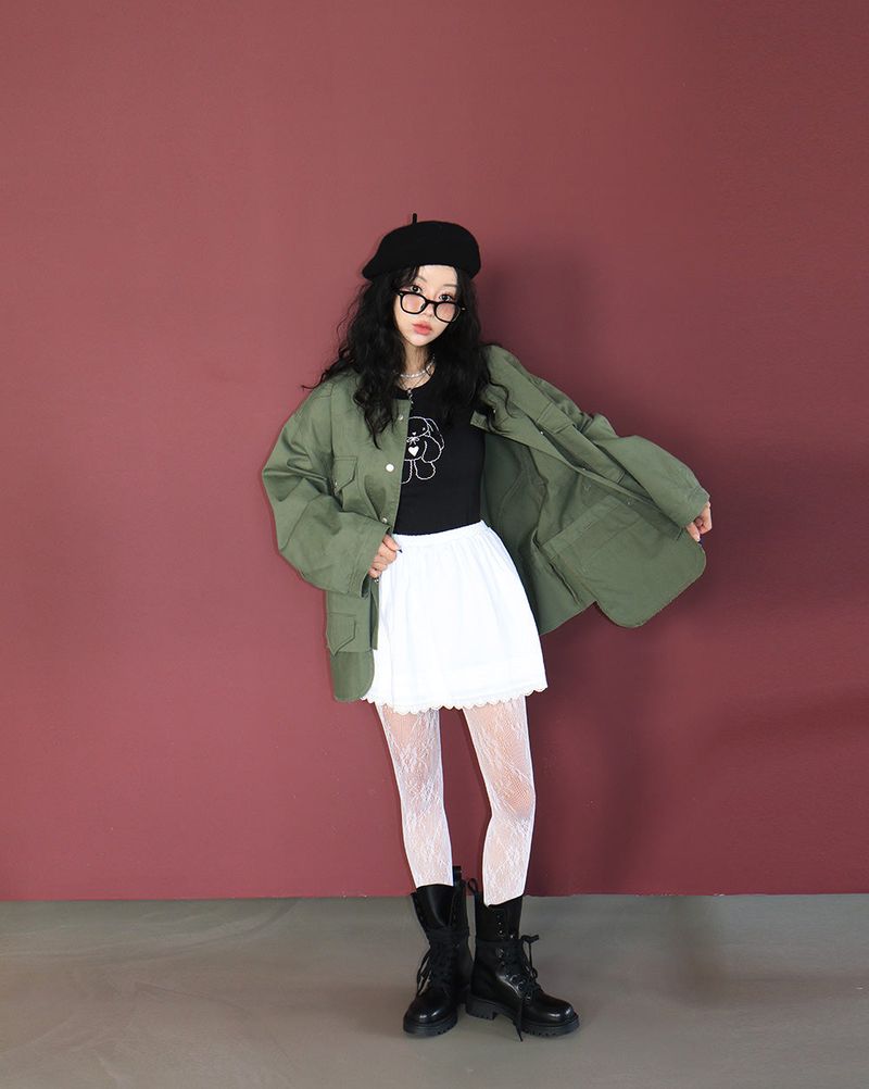 Neco Big Pocket Mini Bomber Jacket