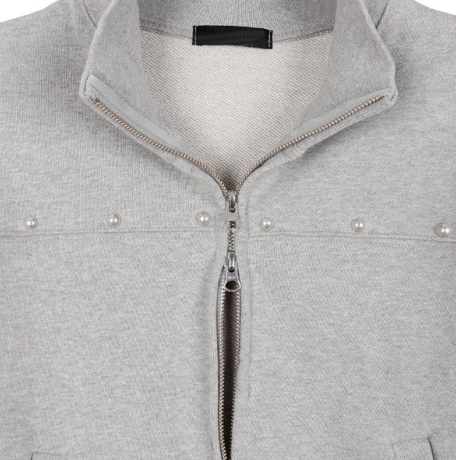 Tupel Rivet Crop Zip-Up