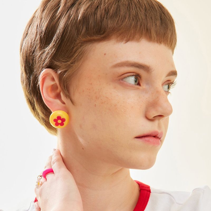 Flower Button - yellow