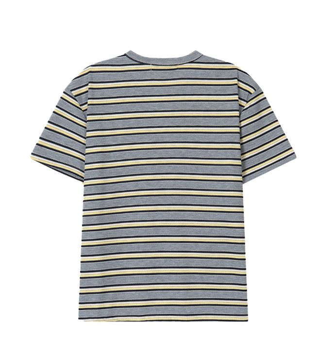 Roan Striped Henley Neck Short Sleeve Tee
