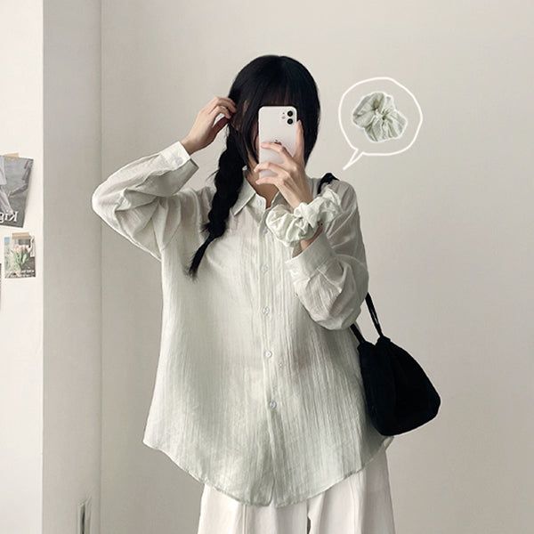 Yeori Fit☁️Summer Shirt + Scrunchie Set