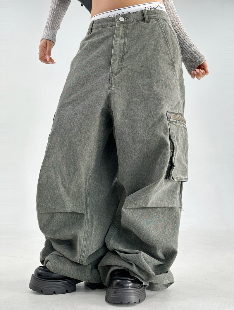 CARGO PIGMENT PANTS🤎🩶💚 - 3 COLORS