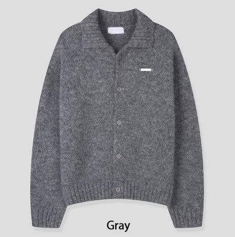 Martic Wool Collar Warmer Knit Cardigan