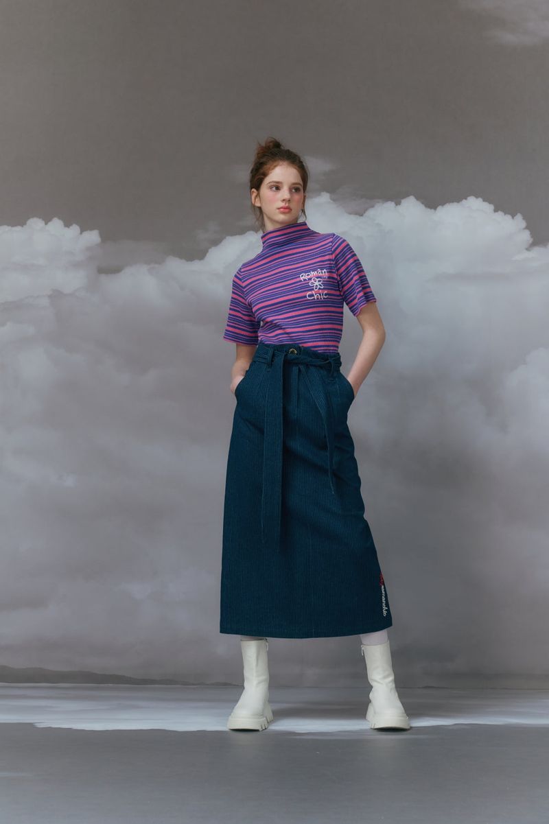 ROMANCHIC(ロマンシック)の「Denim skirt(Skirts)」