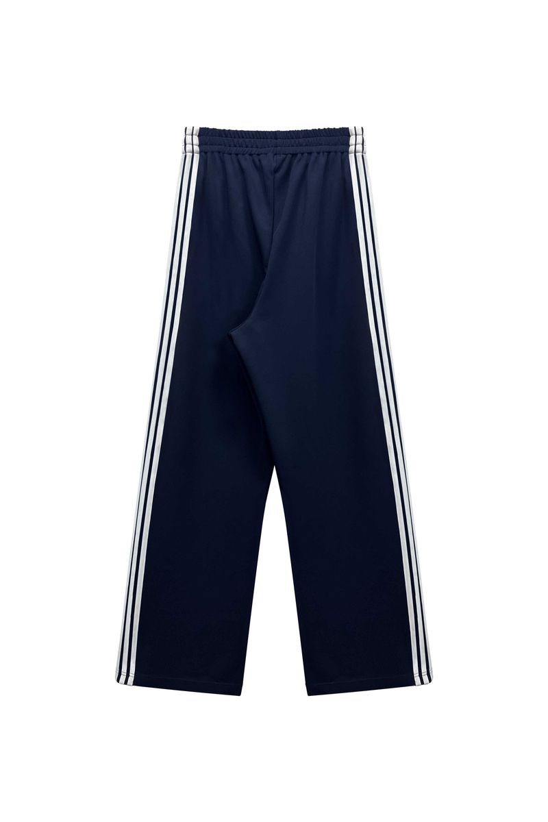 RIBBON JERSEY TRACK PANTS / NAVY