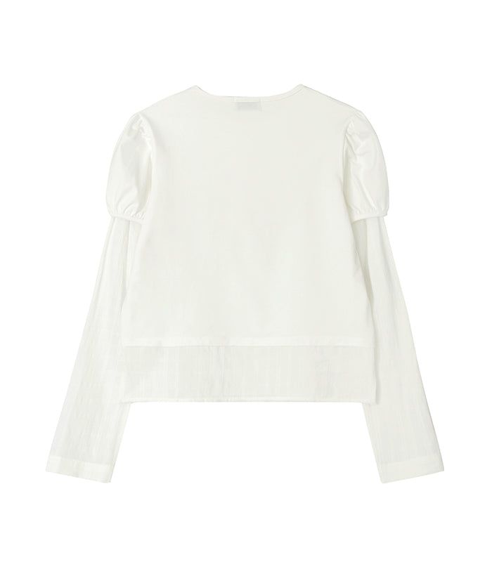  layered puff top_ivory