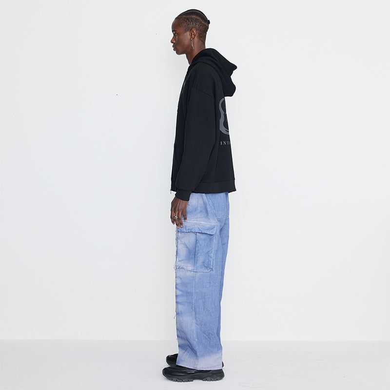 Dyeing Cargo Banding Pants Blue
