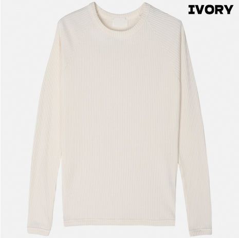 Mile Raglan Ribbed Muscle Long Sleeve Tee