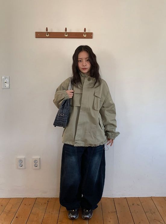 Carew Pocket Cotton Over Bomber Jacket