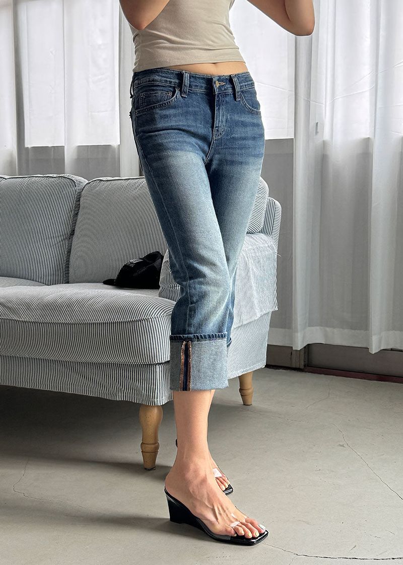 ROLL-UP CAPRI JEANS (S-L)