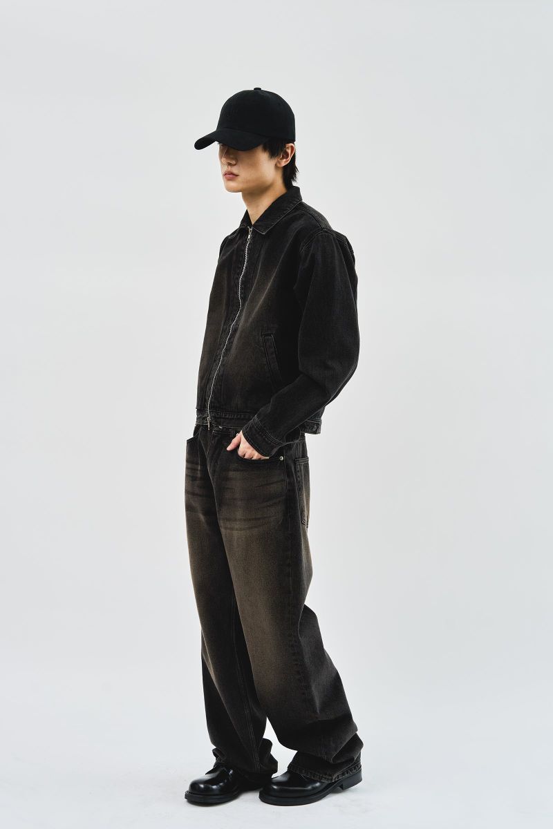 Norten Washed Denim Jacket_Washed Black