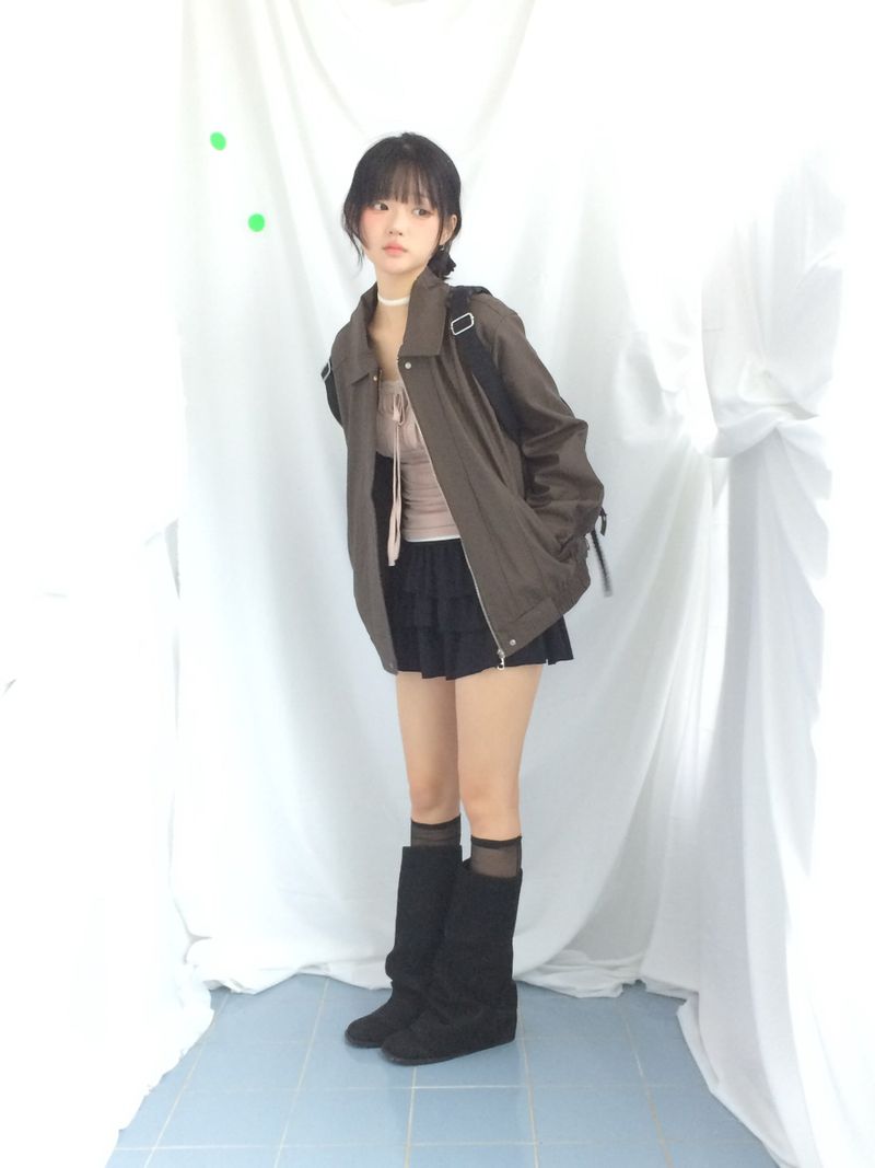 Slim Fit Ribbon Shirring Top
