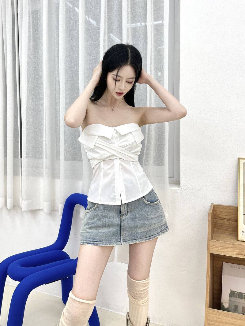 779. Washing micro denim sk pt