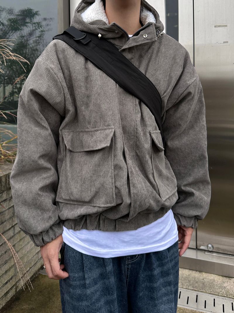 Number Jack Corduroy Hooded Jacket 3C