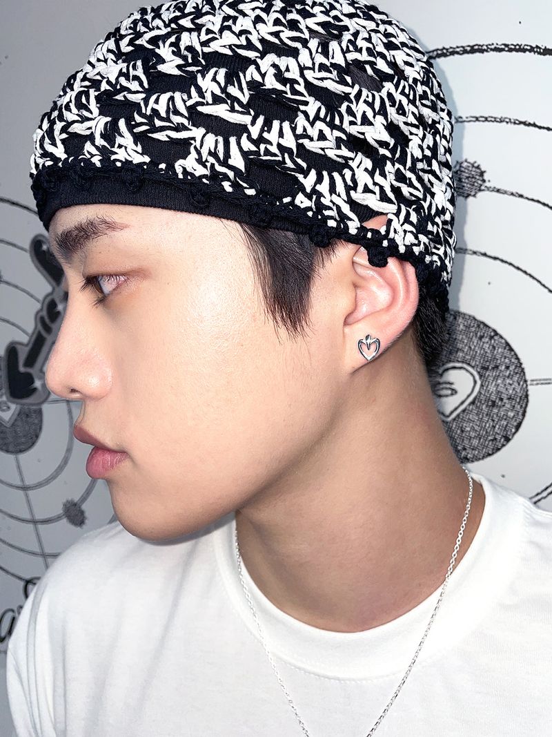 SMALL HEART TARGET EARRING