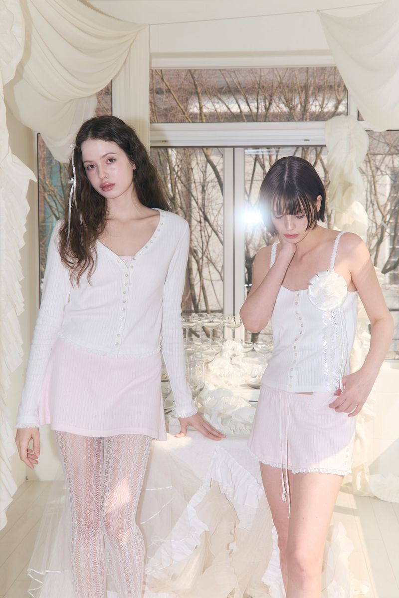 Sweet Dreams Button Mini Dress (Pink)